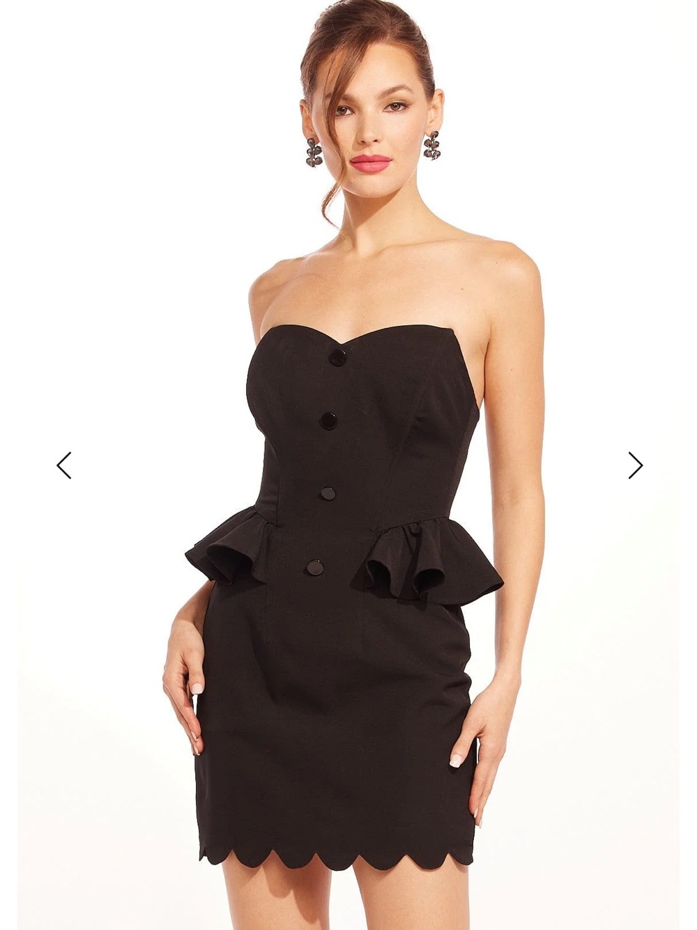 Eva Franco Strapless Black Mini Dress